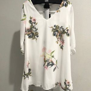 White floral dress